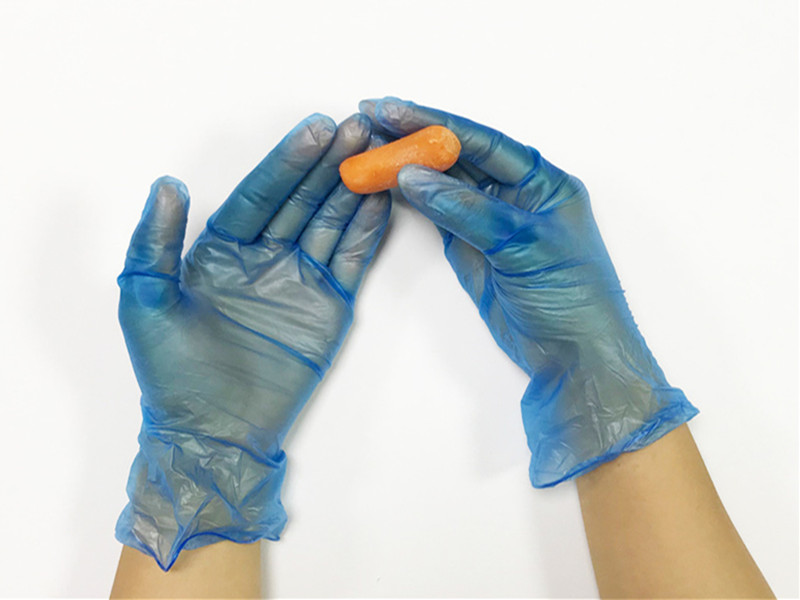 Blue color Large size Powder Free Vinyl Gloves