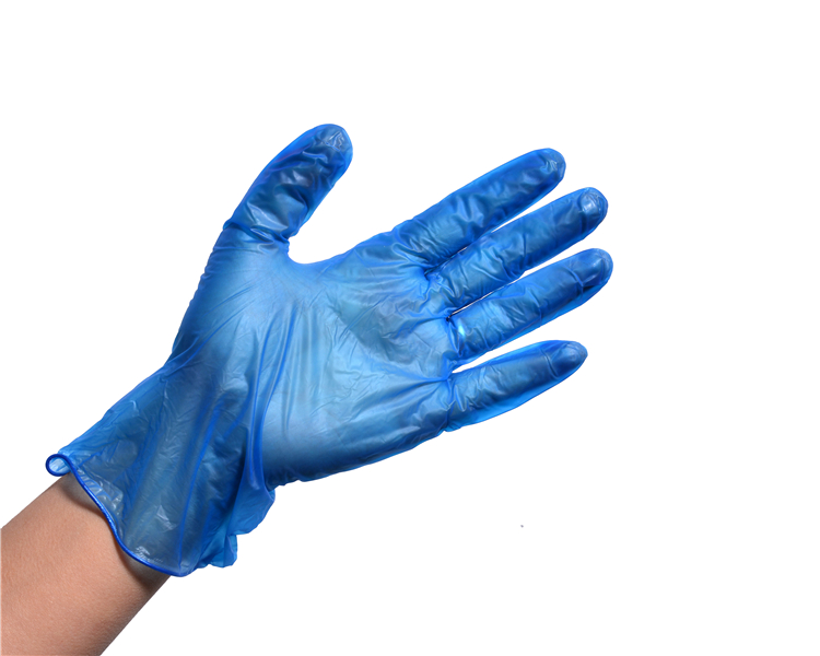 Wholesale Disposable Blue color Large size Powder Free Vinyl