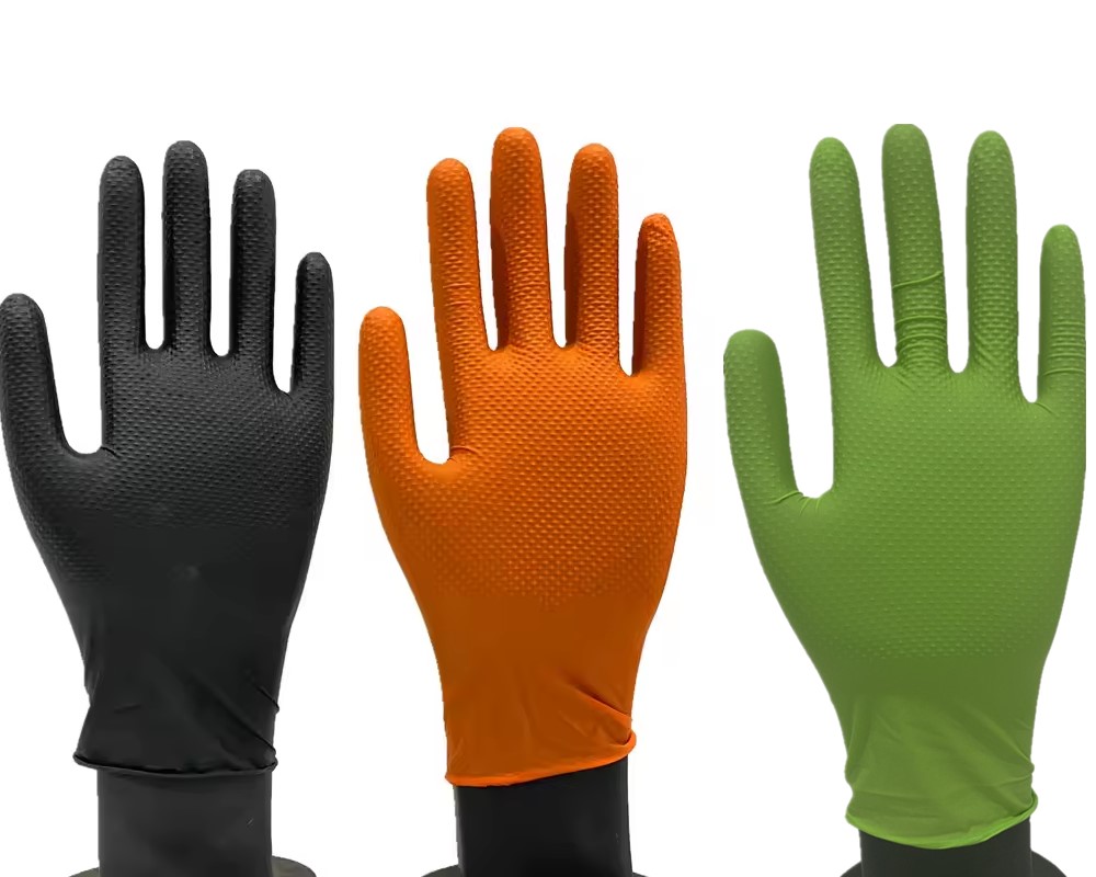 New Arrival Green diamond nitrile gloves CE standard disposable heavy duty gloves Nitrile Gloves